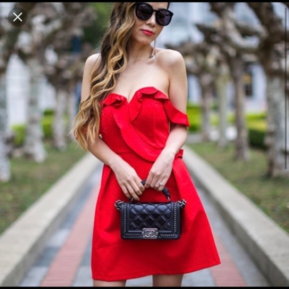 topshop off the shoulder dress